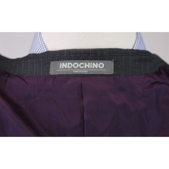 Indochino Custom Gray Pinstripe 2-Btn Wool Suit Jacket Blazer 40S - Picture 9 of 11